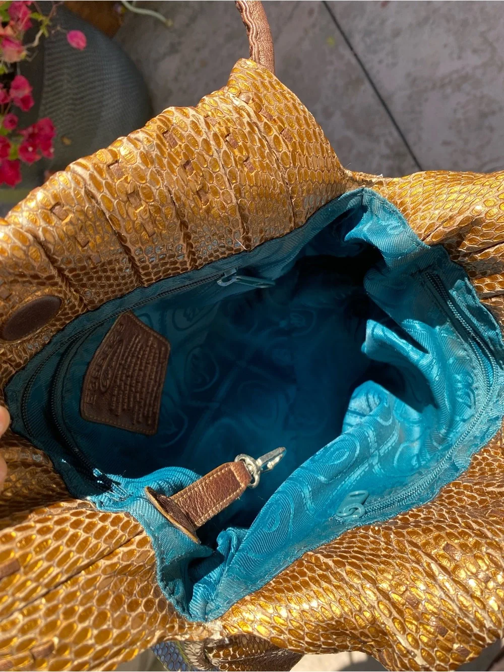 Brighton hobo bag with flower charm